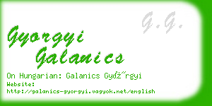 gyorgyi galanics business card